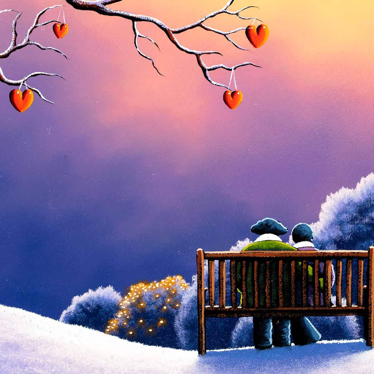 Lovers Bench - Original - SOLD by artist David Renshaw - Wyecliffe Galleries