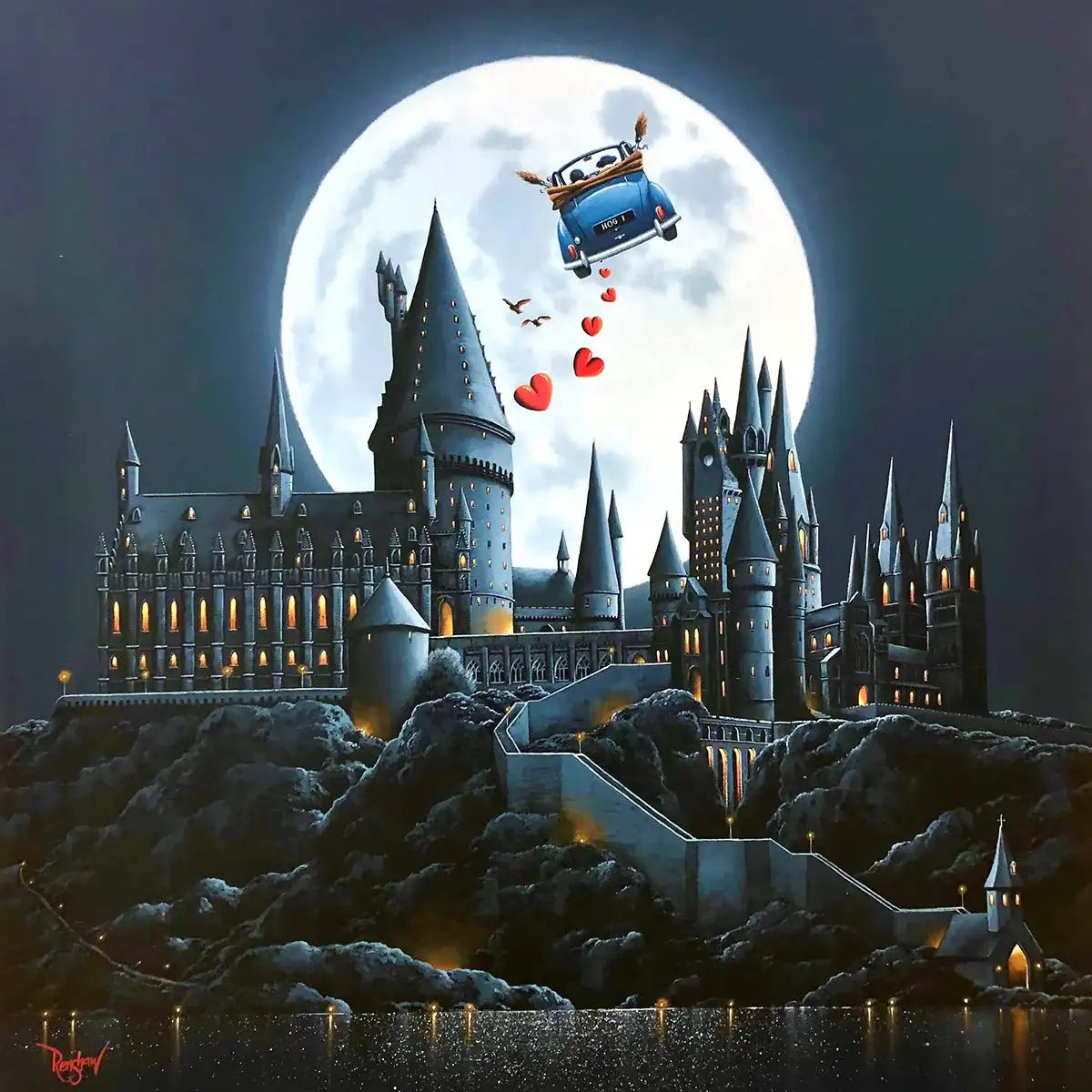 Magic in the Moonlight - Original - SOLD by artist David Renshaw - Wyecliffe Galleries