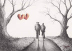 Me & You - Original Pencil Sketch - SOLD by artist David Renshaw - Wyecliffe Galleries