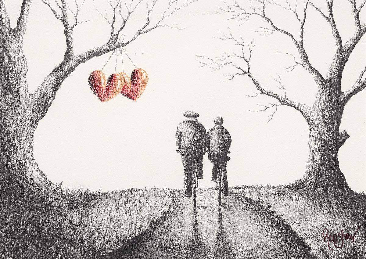 Me & You - Original Pencil Sketch - SOLD by artist David Renshaw - Wyecliffe Galleries