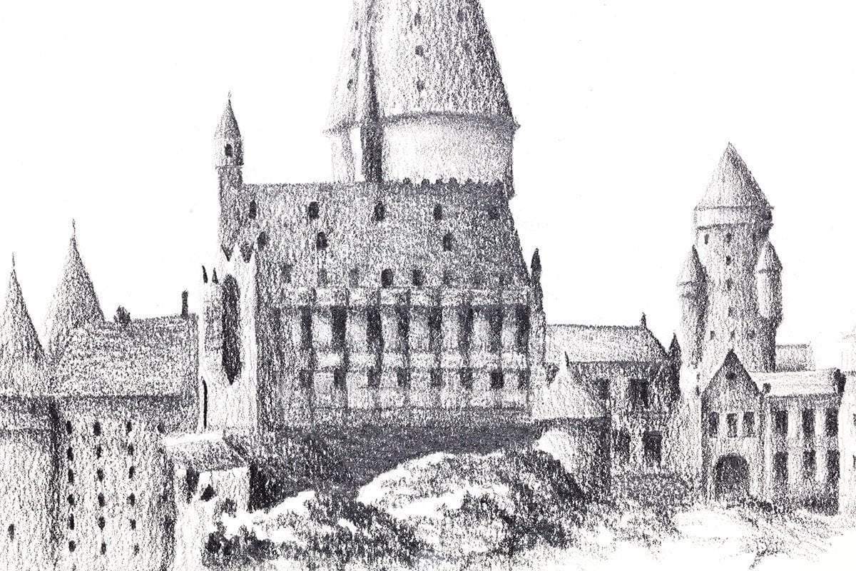 Mischief and Magic - Pencil Sketch - SOLD by artist David Renshaw - Wyecliffe Galleries