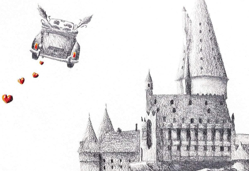 Mischief and Magic - Pencil Sketch - SOLD by artist David Renshaw - Wyecliffe Galleries