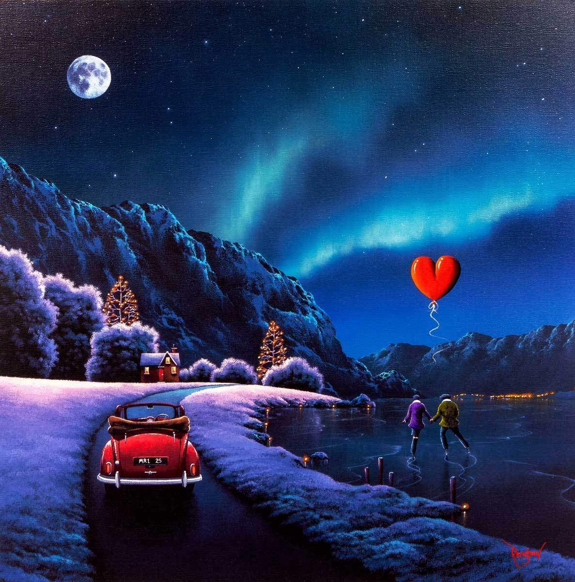 Moonlight Romance - Rare Edition - SOLD by artist David Renshaw - Wyecliffe Galleries