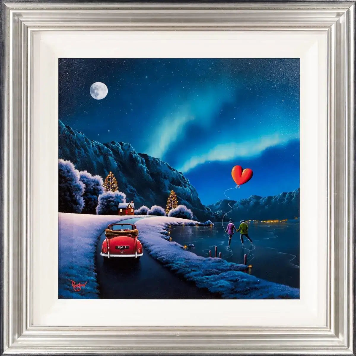 Moonlight Romance - Original - SOLD by artist David Renshaw - Wyecliffe Galleries