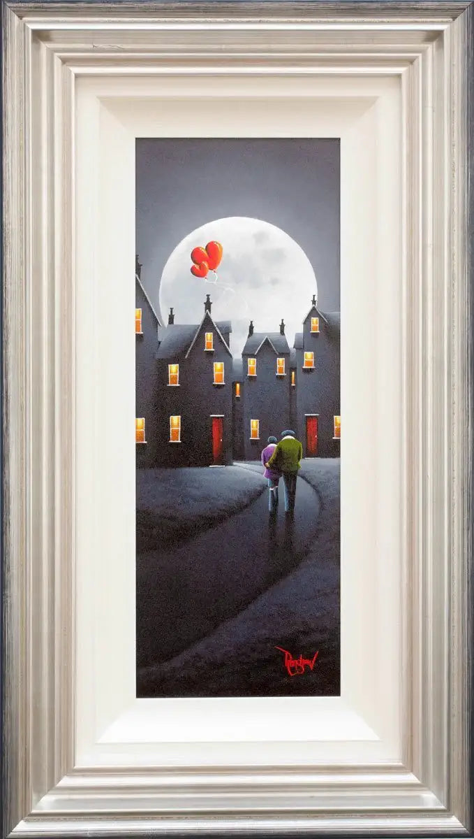 Moonlit Stroll - Original - SOLD by artist David Renshaw - Wyecliffe Galleries