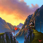 Mountain Dwelling - Original - SOLD by artist David Renshaw - Wyecliffe Galleries