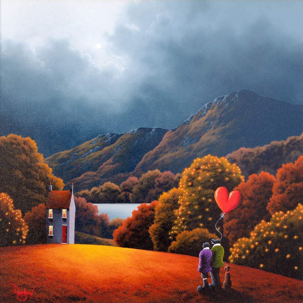 Mountain Lake - Original - SOLD by artist David Renshaw - Wyecliffe Galleries