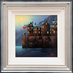 Night Harbour - Original - SOLD by artist David Renshaw - Wyecliffe Galleries
