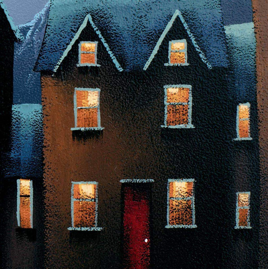 Night Harbour - Original - SOLD by artist David Renshaw - Wyecliffe Galleries
