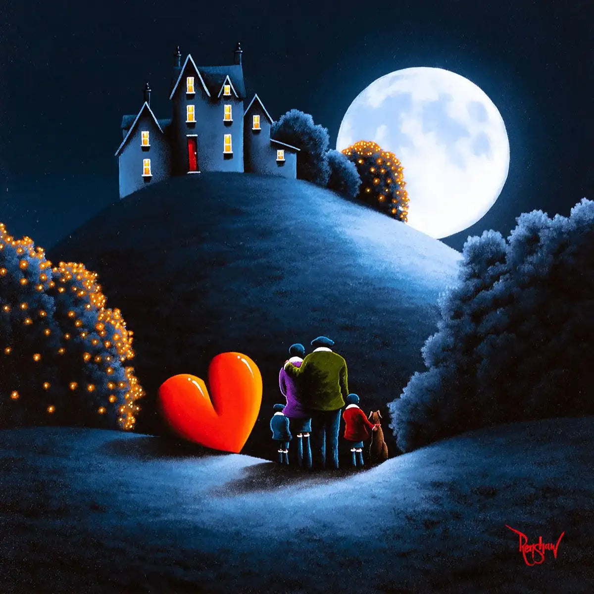 Nighttime Adventure - Original - SOLD by artist David Renshaw - Wyecliffe Galleries