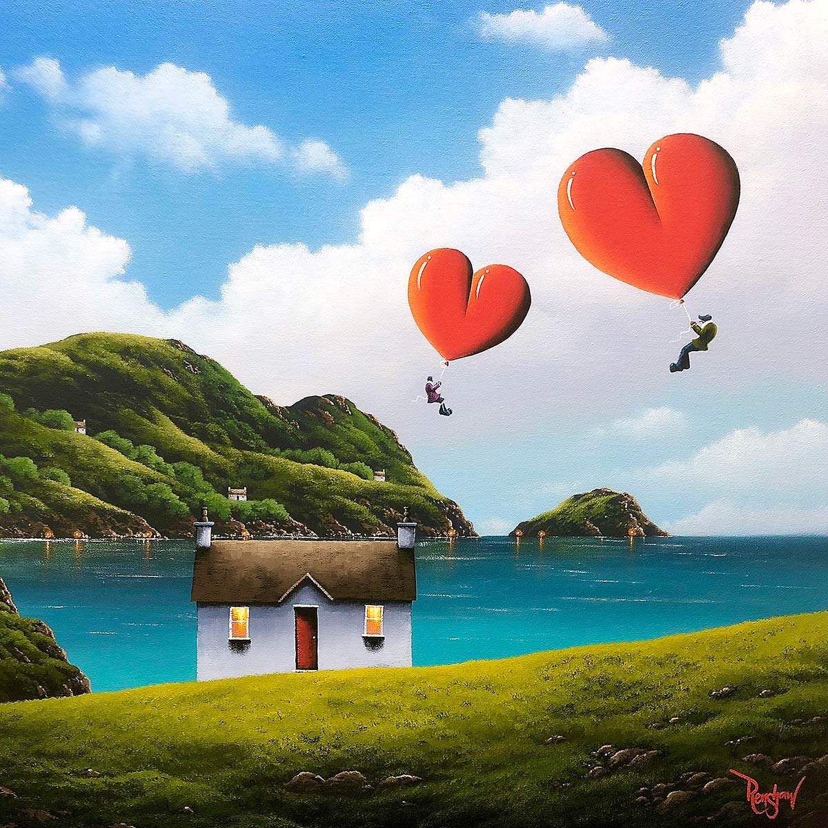 Our Coastal Home - Original - SOLD by artist David Renshaw - Wyecliffe Galleries