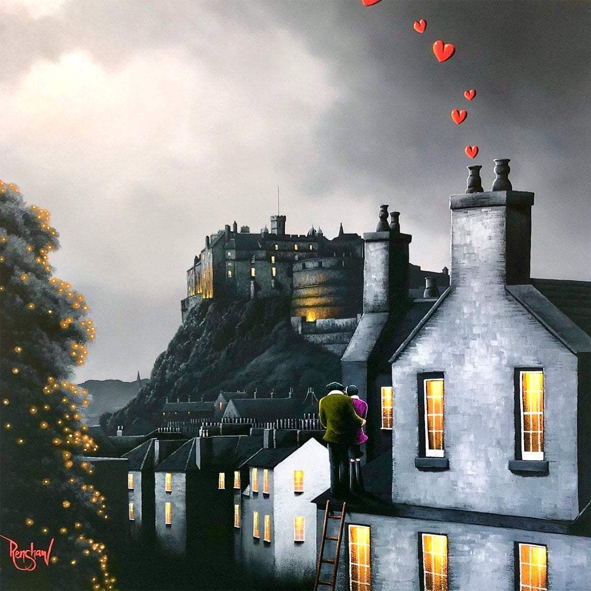 Our Edinburgh - Original - SOLD by artist David Renshaw - Wyecliffe Galleries