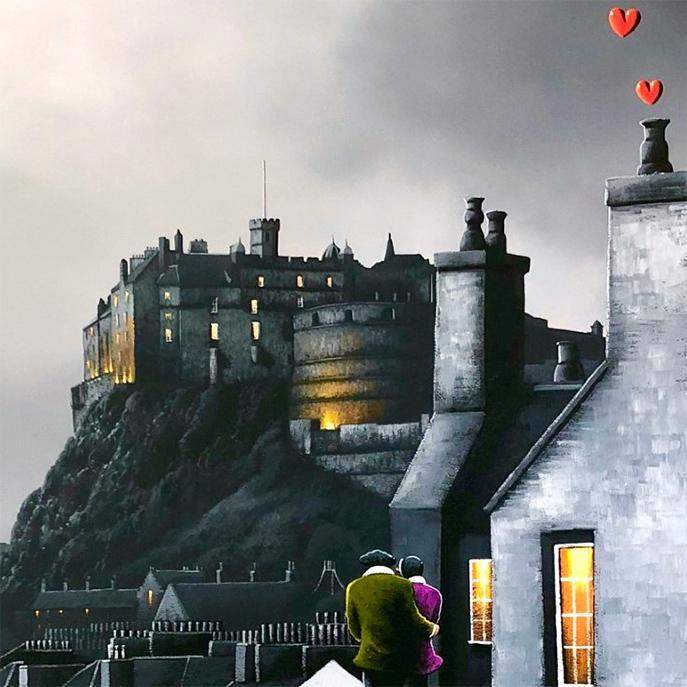 Our Edinburgh - Original - SOLD by artist David Renshaw - Wyecliffe Galleries
