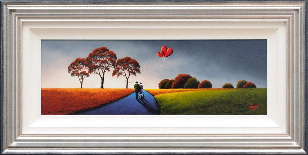 Autumn Family Walk - Original - SOLD by artist David Renshaw - Wyecliffe Galleries