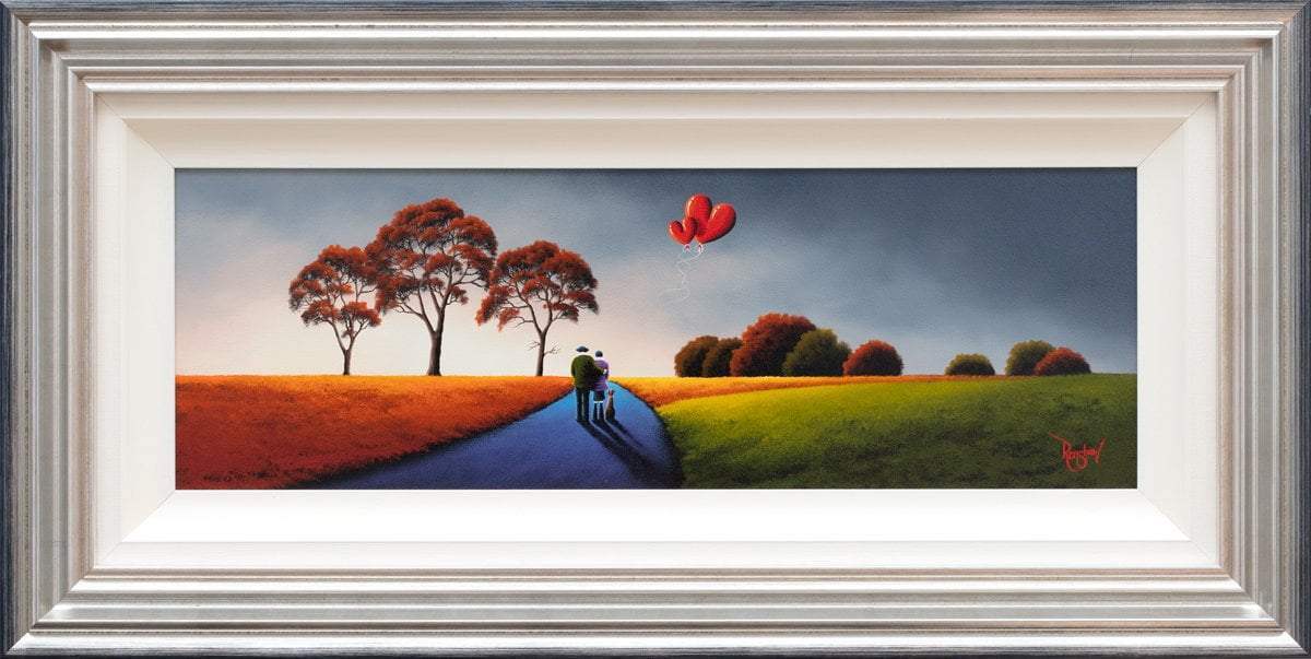 Autumn Family Walk - Original - SOLD by artist David Renshaw - Wyecliffe Galleries