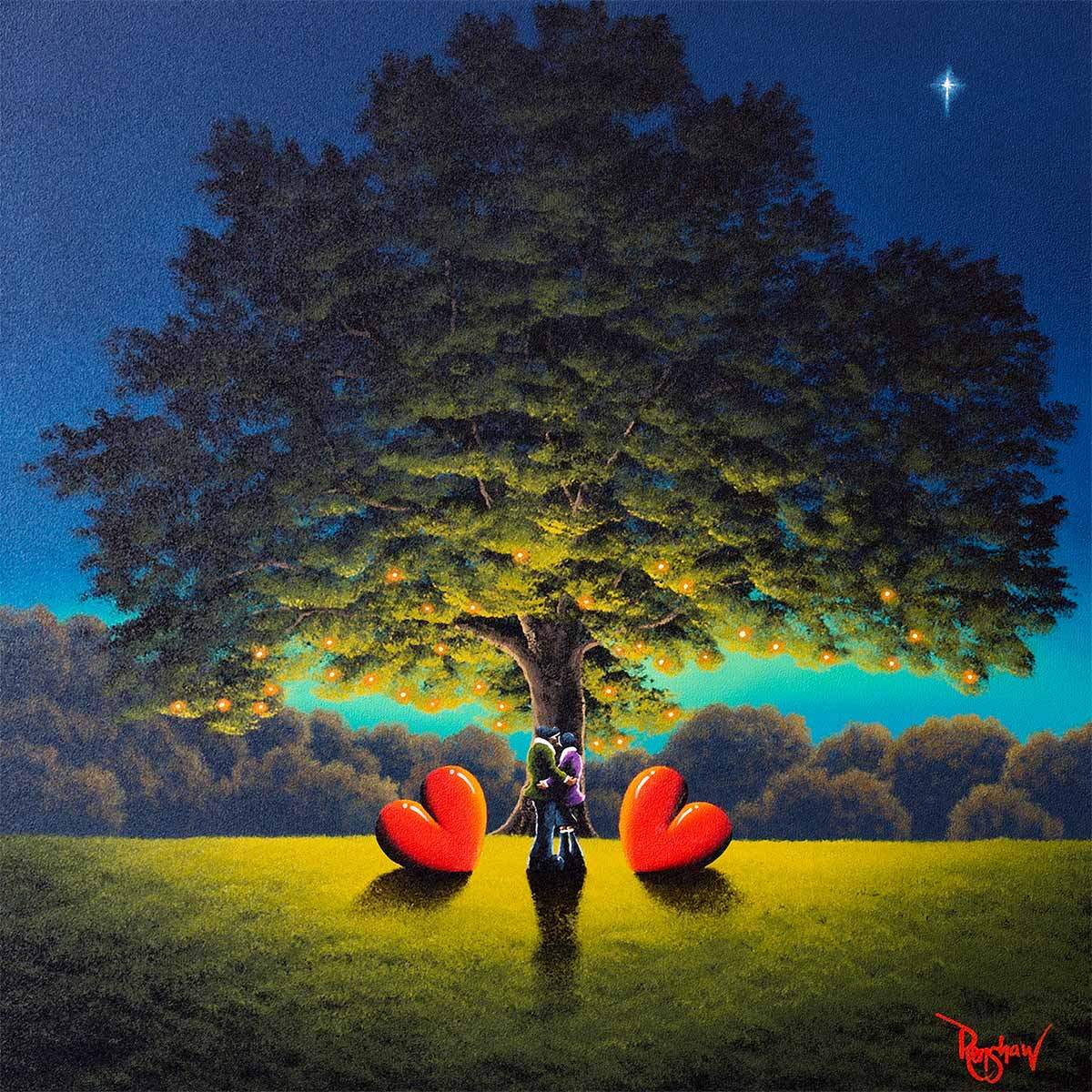 Our First Kiss - Original - SOLD by artist David Renshaw - Wyecliffe Galleries