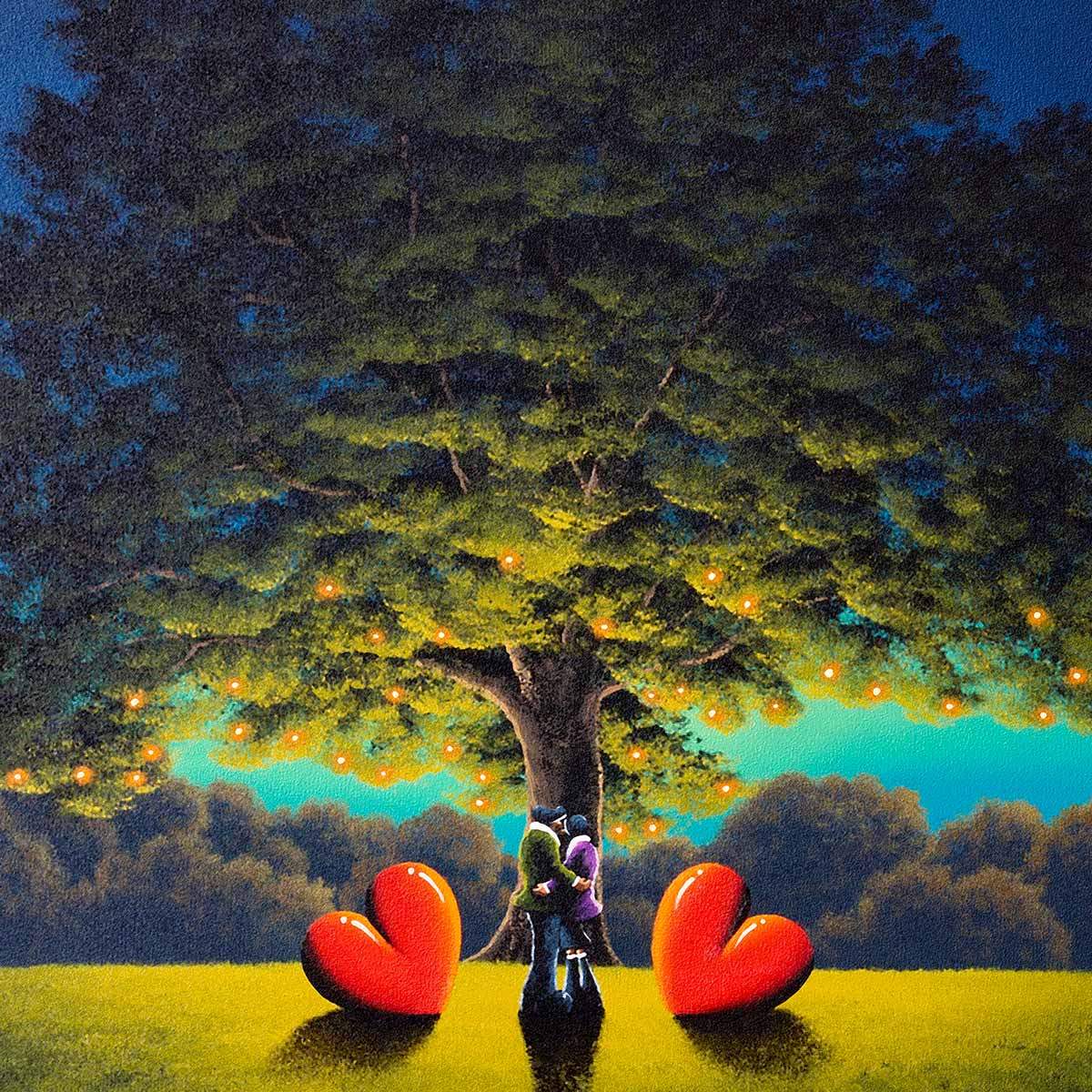 Our First Kiss - Original - SOLD by artist David Renshaw - Wyecliffe Galleries