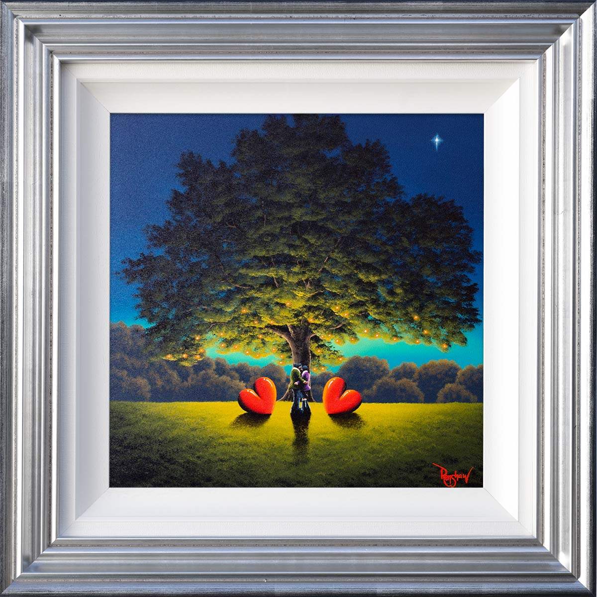 Our First Kiss - Original - SOLD by artist David Renshaw - Wyecliffe Galleries