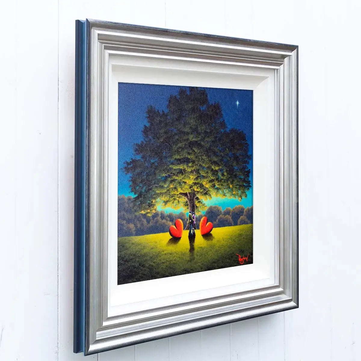 Our First Kiss - Original - SOLD by artist David Renshaw - Wyecliffe Galleries