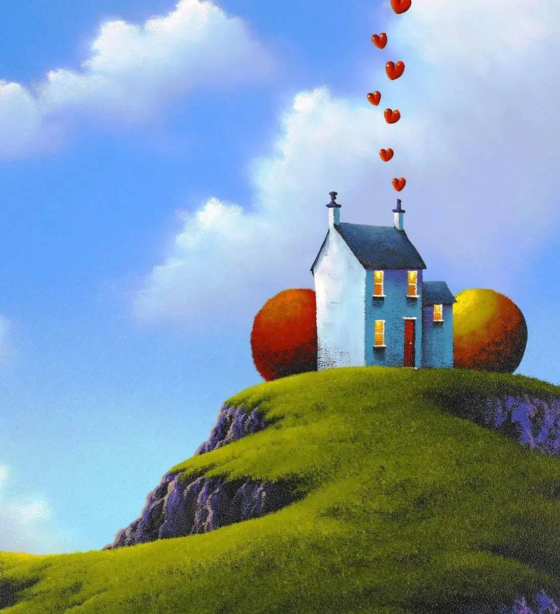 Our Happy Home - SOLD by artist David Renshaw - Wyecliffe Galleries