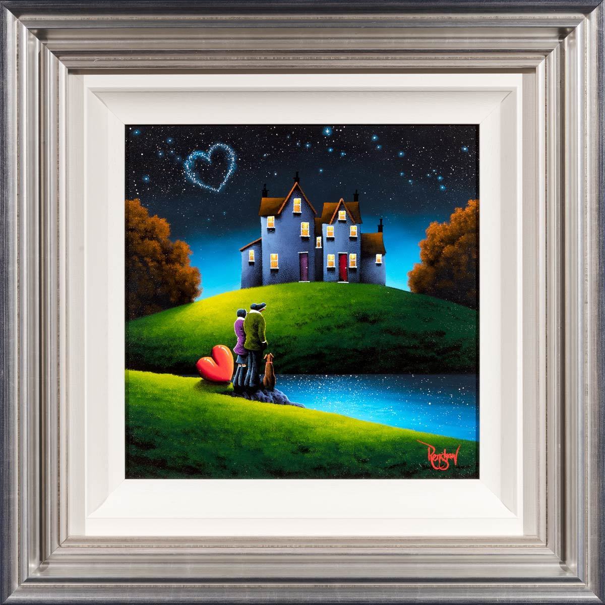 Our House On The Hill - Original David Renshaw Framed