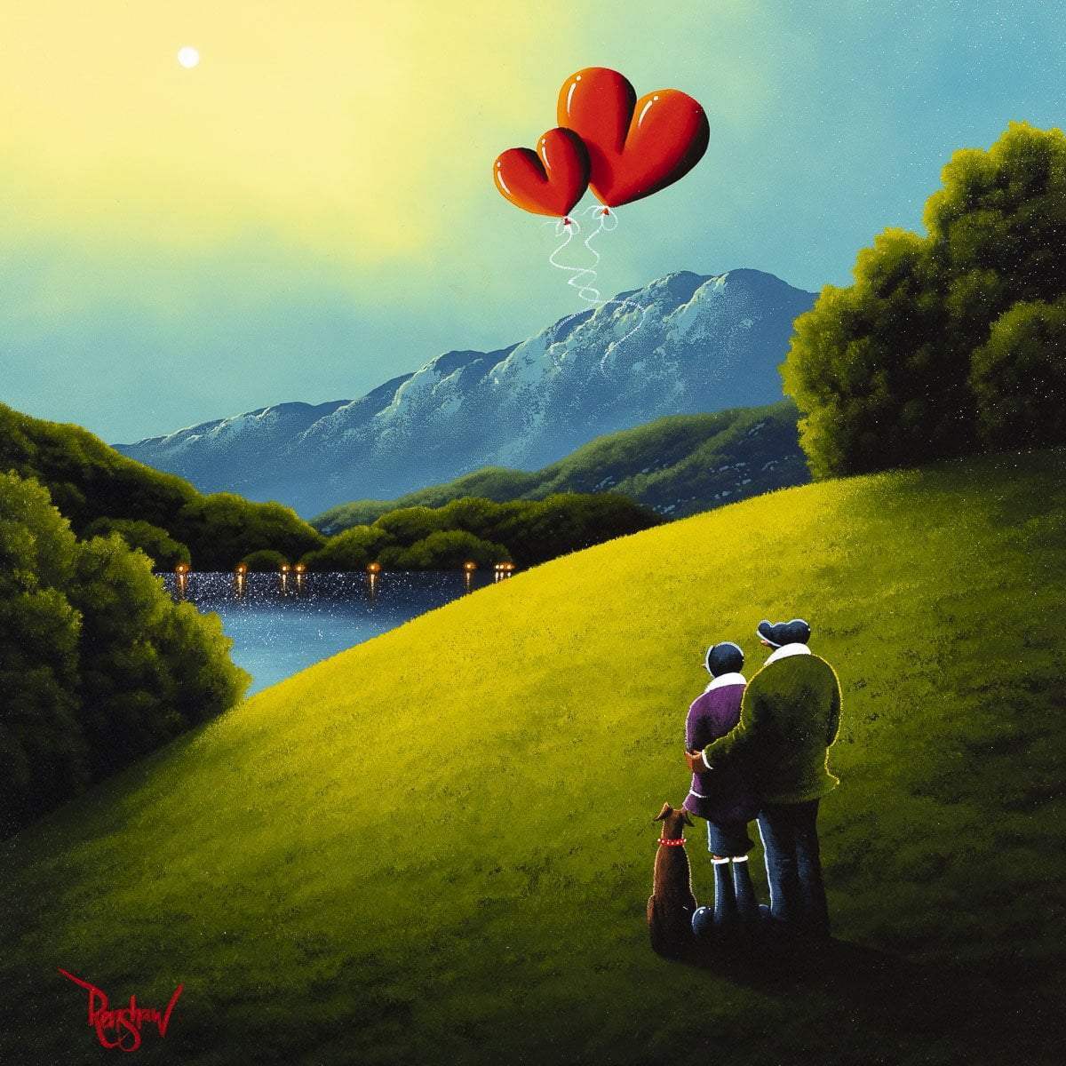 Our Love Entwined - Original - SOLD by artist David Renshaw - Wyecliffe Galleries