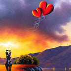 Our Love Flies High - Original - SOLD by artist David Renshaw - Wyecliffe Galleries