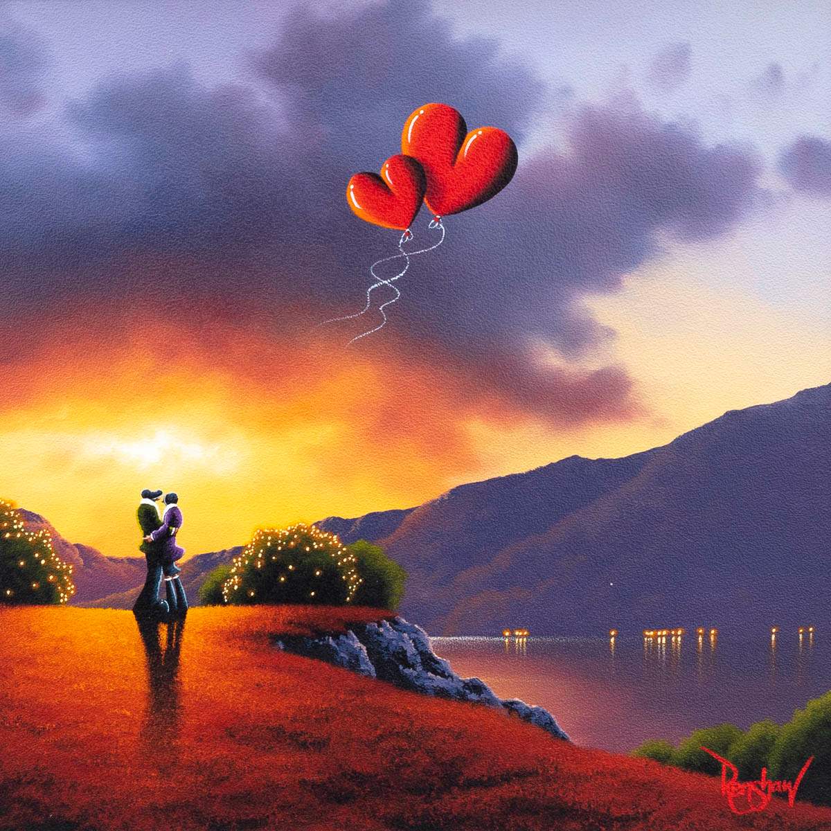 Our Love Flies High - Original - SOLD by artist David Renshaw - Wyecliffe Galleries