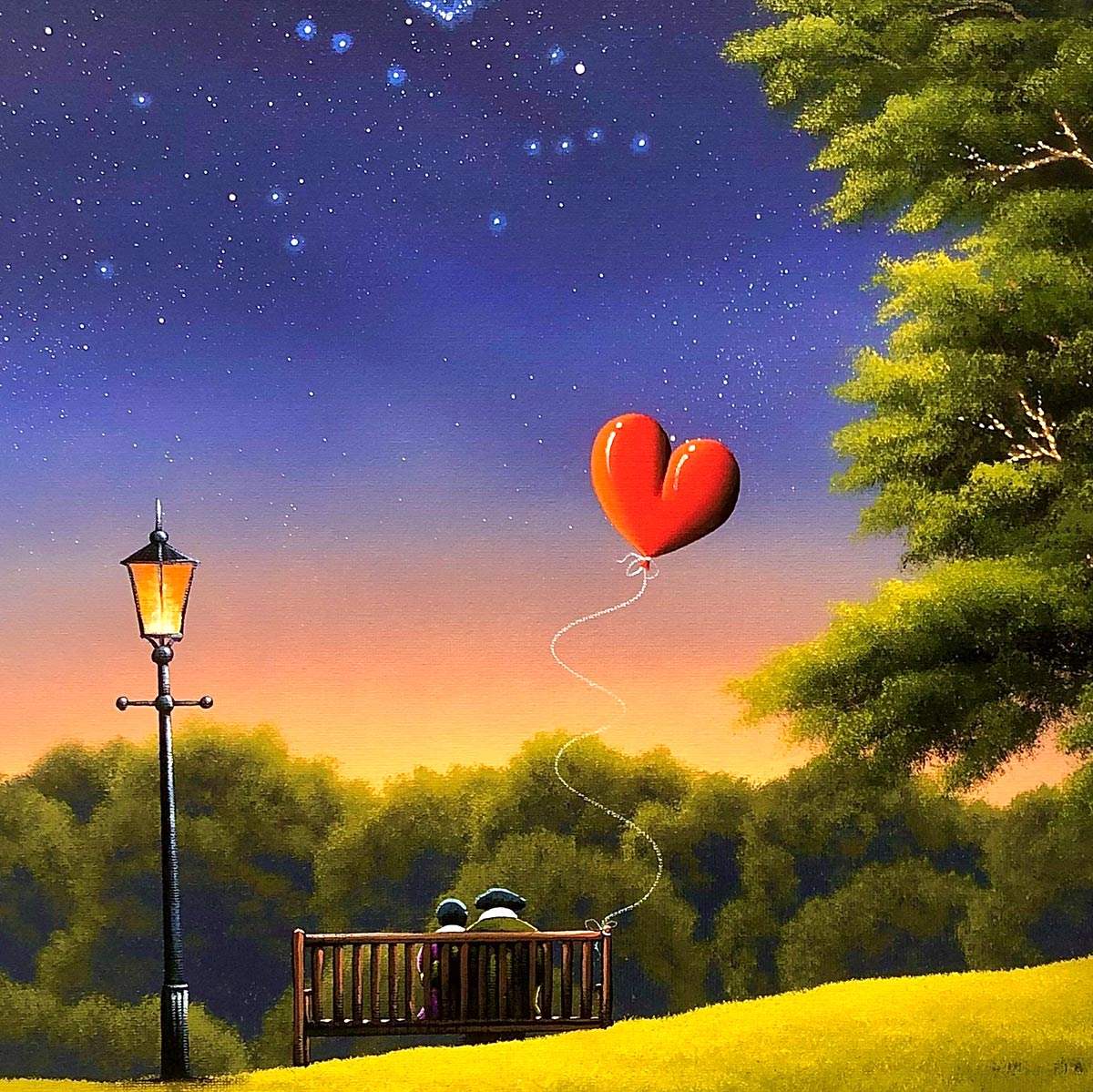 Our Love Lives Forever - Original - SOLD by artist David Renshaw - Wyecliffe Galleries