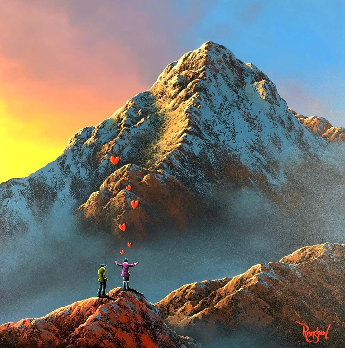 Our Mountain Top Haven David Renshaw Framed