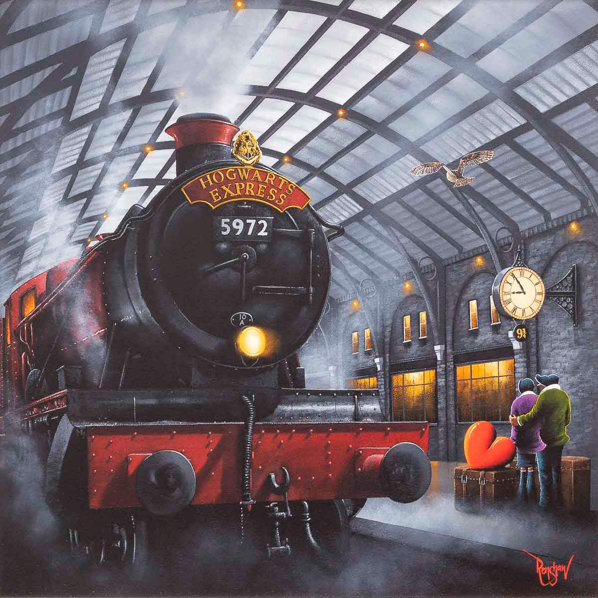 Platform 9¾ - Original - SOLD by artist David Renshaw - Wyecliffe Galleries