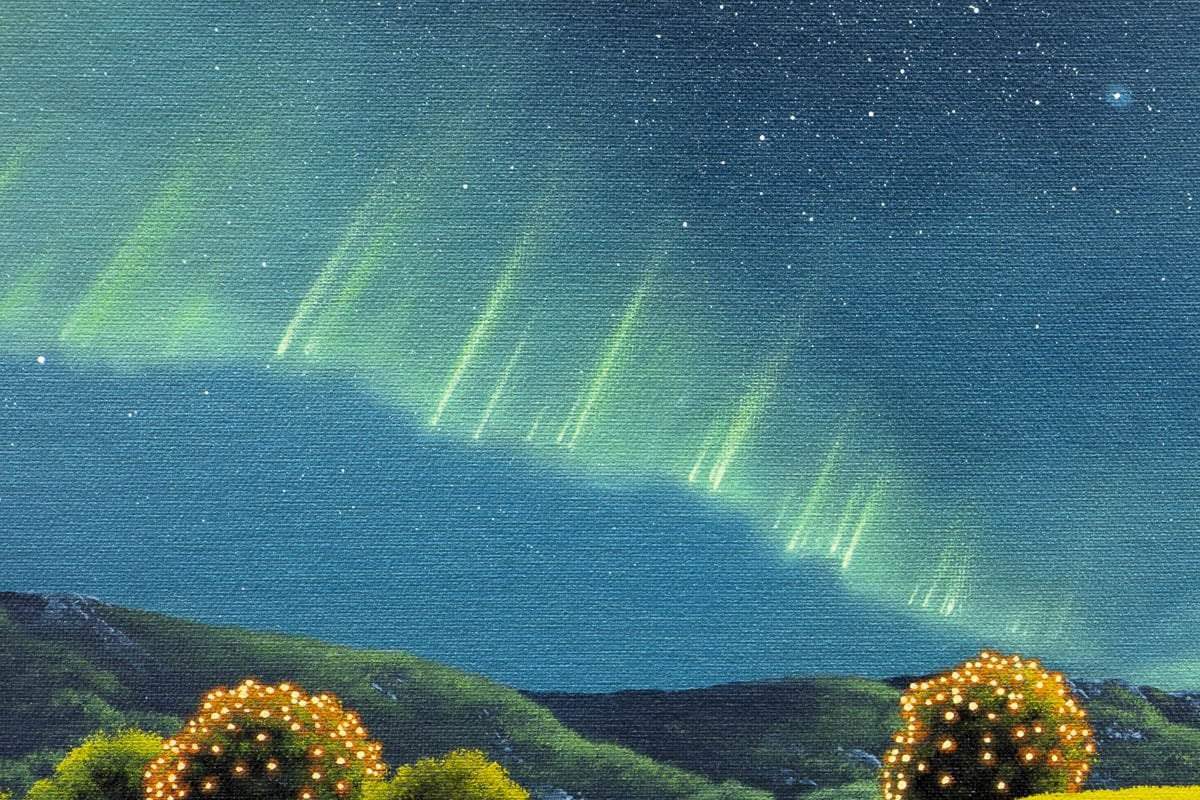 Beneath the Northern Lights - Boutique Edition by artist David Renshaw - Wyecliffe Galleries
