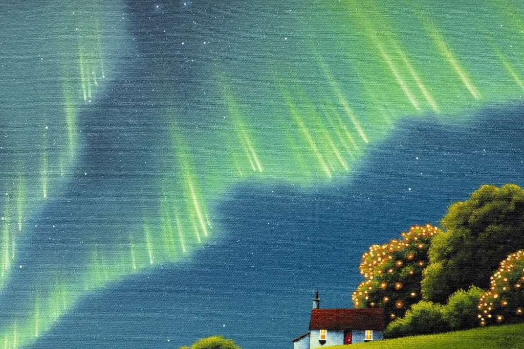 Beneath the Northern Lights - Boutique Edition by artist David Renshaw - Wyecliffe Galleries
