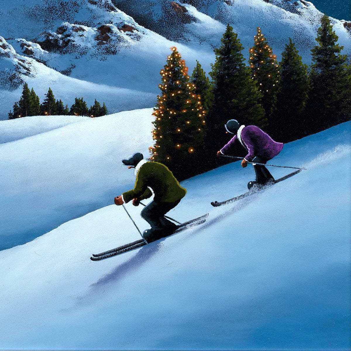 Race You to the Bottom! - Original - SOLD by artist David Renshaw - Wyecliffe Galleries