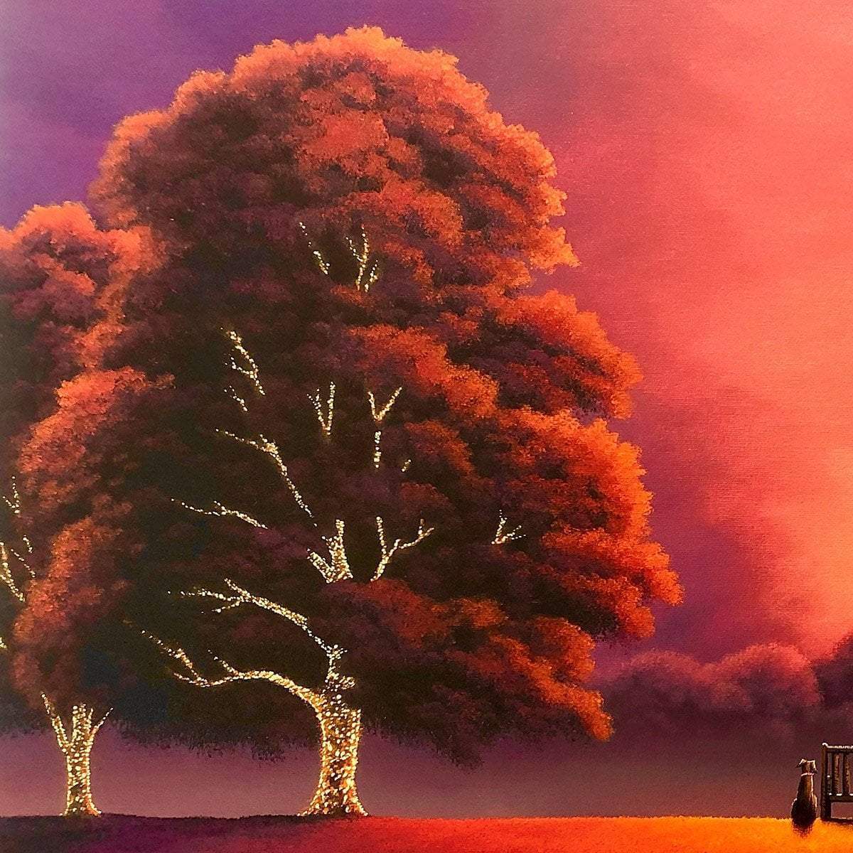 Red Skies At Night - Original - SOLD by artist David Renshaw - Wyecliffe Galleries