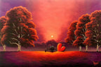 Red Skies At Night - Original - SOLD by artist David Renshaw - Wyecliffe Galleries