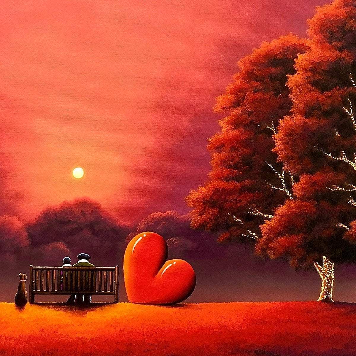 Red Skies At Night - Original - SOLD by artist David Renshaw - Wyecliffe Galleries