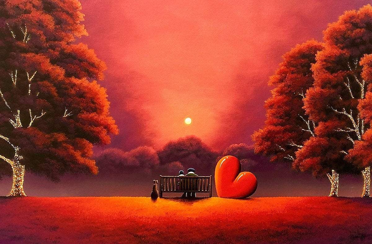 Red Skies At Night - Original - SOLD by artist David Renshaw - Wyecliffe Galleries