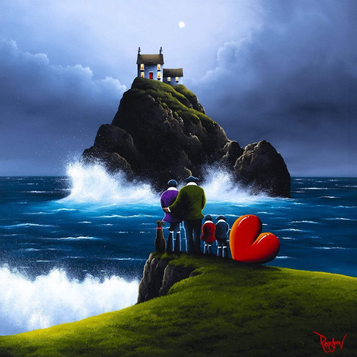 Remote Escape - Original - SOLD by artist David Renshaw - Wyecliffe Galleries