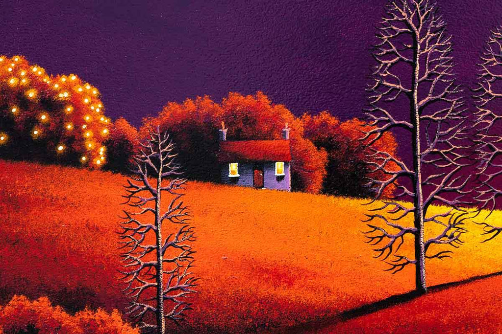 Riding into the Night Sky - Original - SOLD by artist David Renshaw - Wyecliffe Galleries