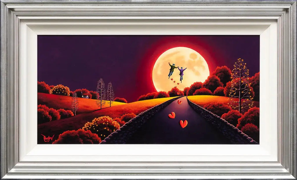 Riding into the Night Sky - Original - SOLD by artist David Renshaw - Wyecliffe Galleries