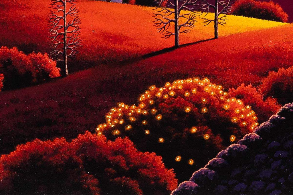 Riding into the Night Sky - Original - SOLD by artist David Renshaw - Wyecliffe Galleries