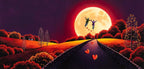 Riding into the Night Sky - Original - SOLD by artist David Renshaw - Wyecliffe Galleries
