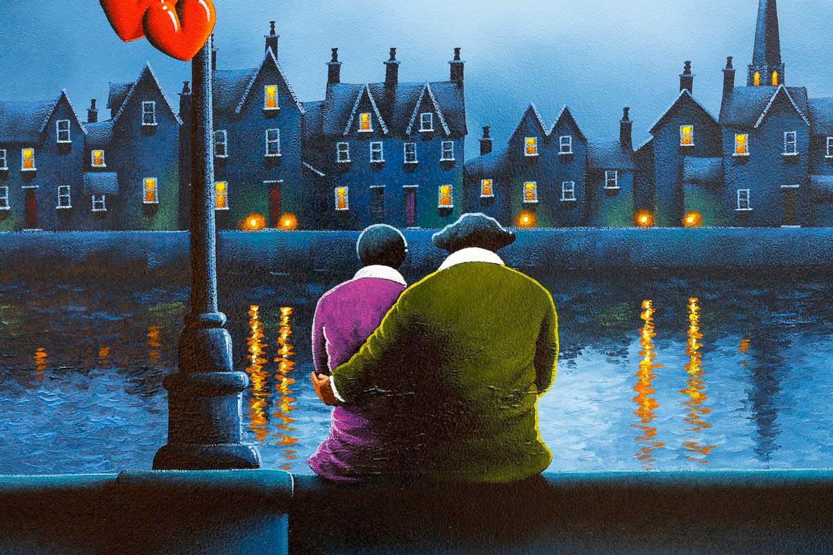 Riverside Love - Original - SOLD by artist David Renshaw - Wyecliffe Galleries