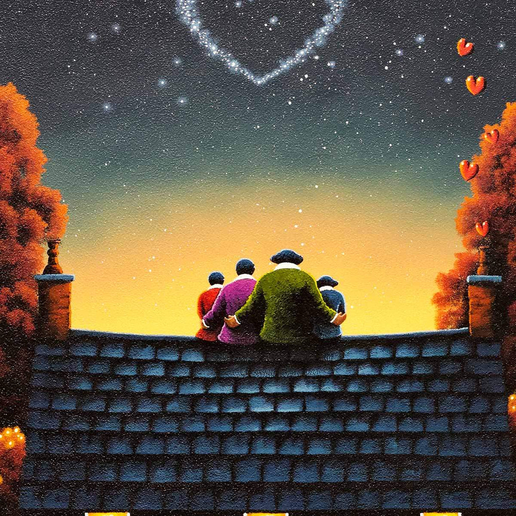 Rooftop Bliss - Original - SOLD by artist David Renshaw - Wyecliffe Galleries