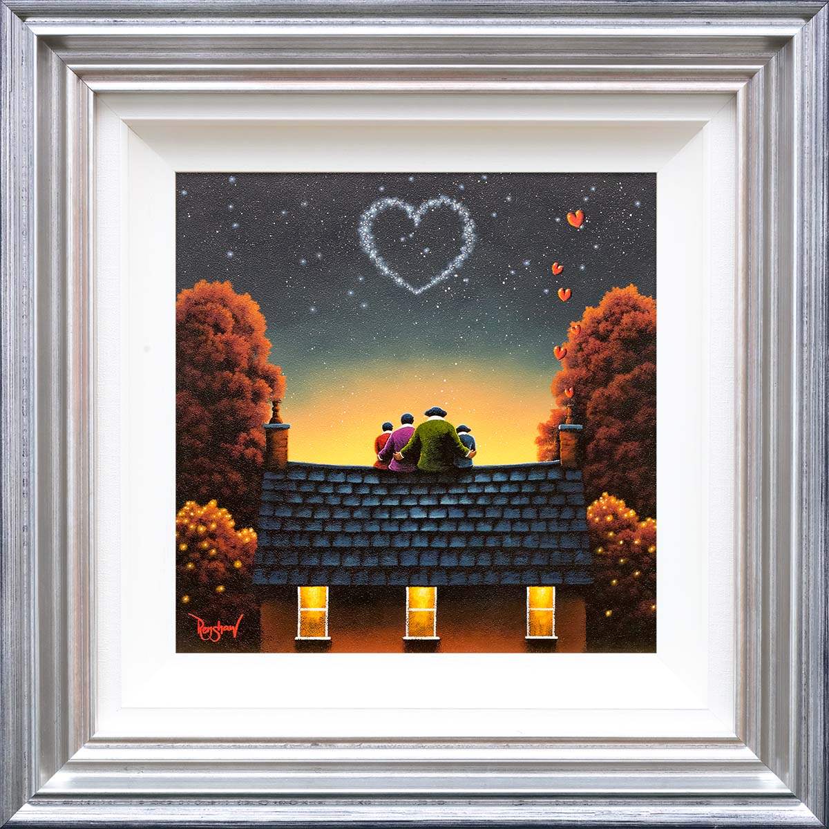 Rooftop Bliss - Original - SOLD by artist David Renshaw - Wyecliffe Galleries