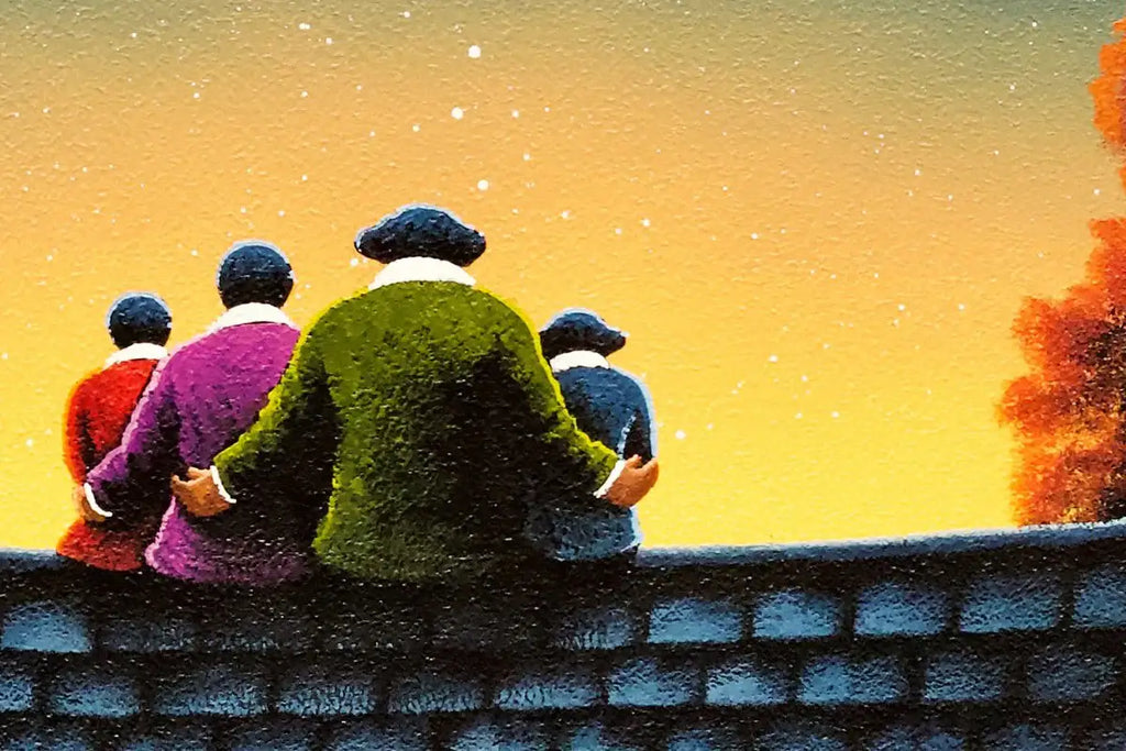 Rooftop Bliss - Original - SOLD by artist David Renshaw - Wyecliffe Galleries