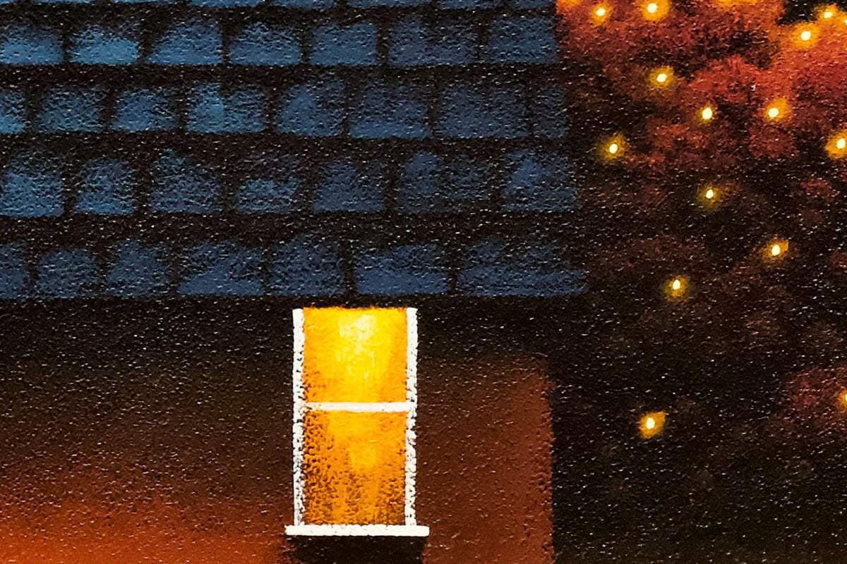 Rooftop Bliss - Original - SOLD by artist David Renshaw - Wyecliffe Galleries
