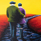 Scarlet Sunset - Original - SOLD by artist David Renshaw - Wyecliffe Galleries