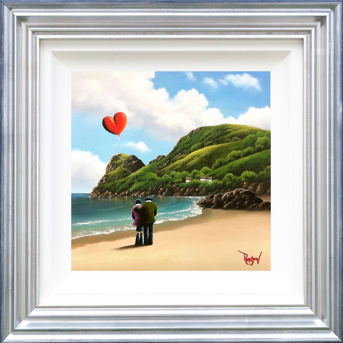 Seaside Lovers - Original David Renshaw Framed